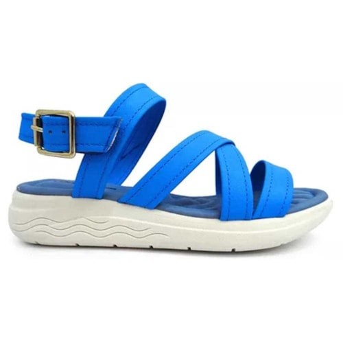 Detalhe - Sandália Comfortflex Conforto 22-61401 Blue
