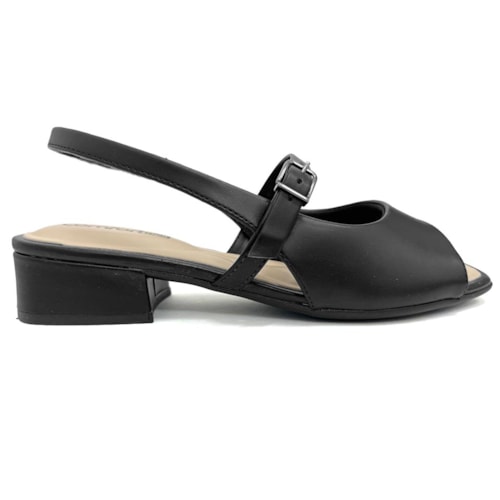 Detalhe - Sandália Comfortflex Conforto 24-55404 Preto