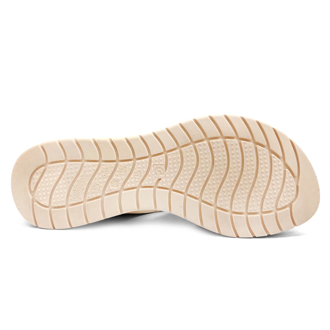 Sandália Comfortflex Lycra Paris 51402 Bege
