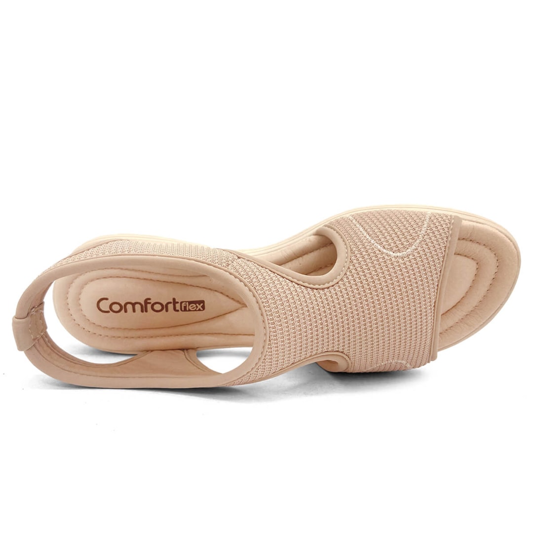 Sandália Comfortflex Lycra Paris 51402 Nude Sandália Comfortflex Lycra Paris 51402 Nude