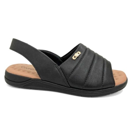 Sandália Comfortflex Napa 22-82303 Preto