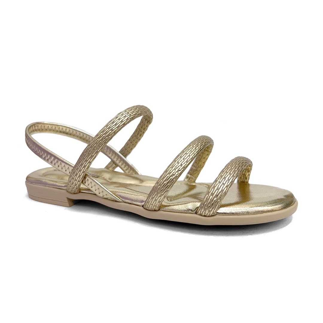 Sandália Comfortflex Rasteira 24-44401 Ouro Sandália Comfortflex Rasteira 24-44401 Ouro