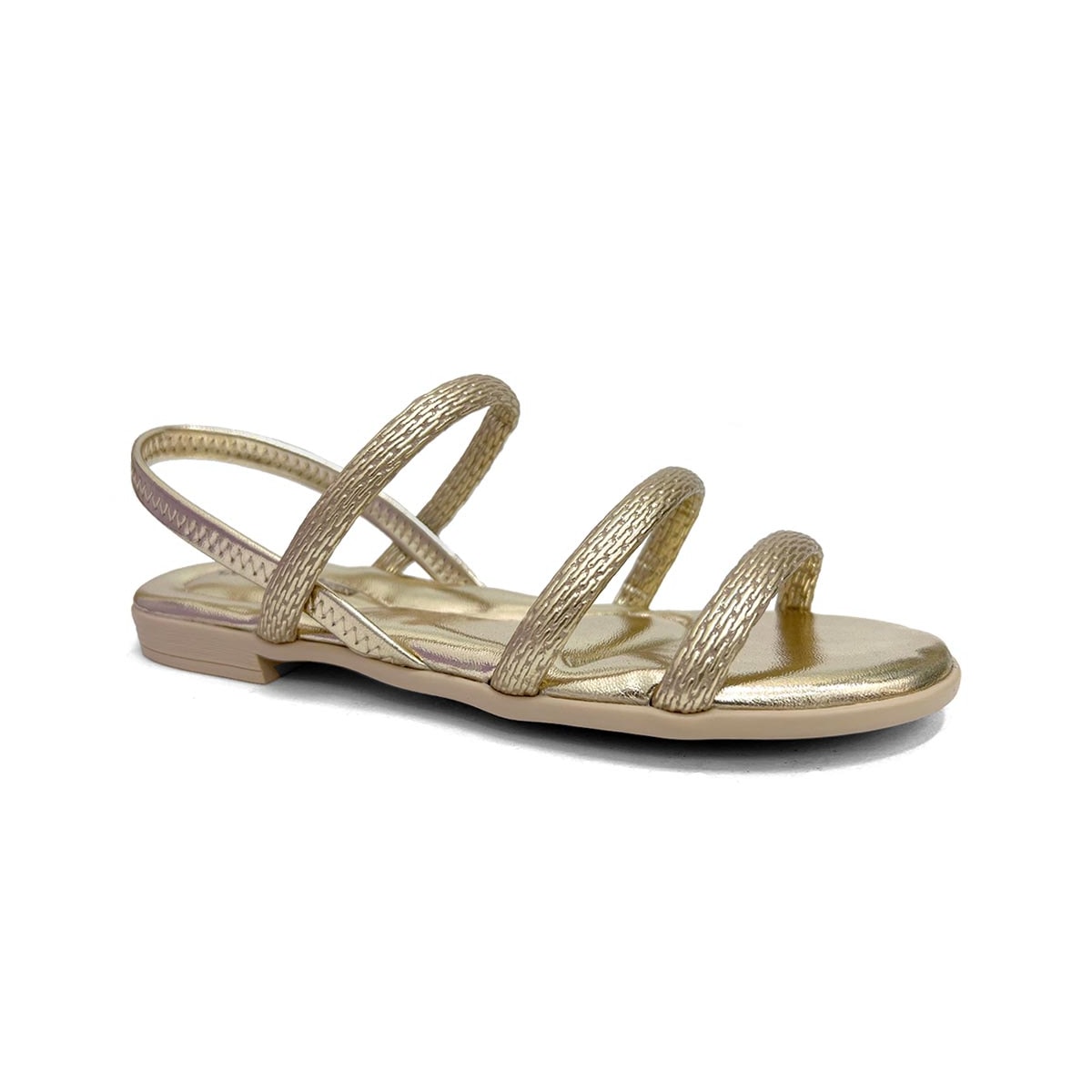 Sandália Comfortflex Rasteira 24-44401 Ouro Sandália Comfortflex Rasteira 24-44401 Ouro