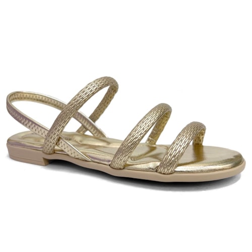 Sandália Comfortflex Rasteira 24-44401 Ouro