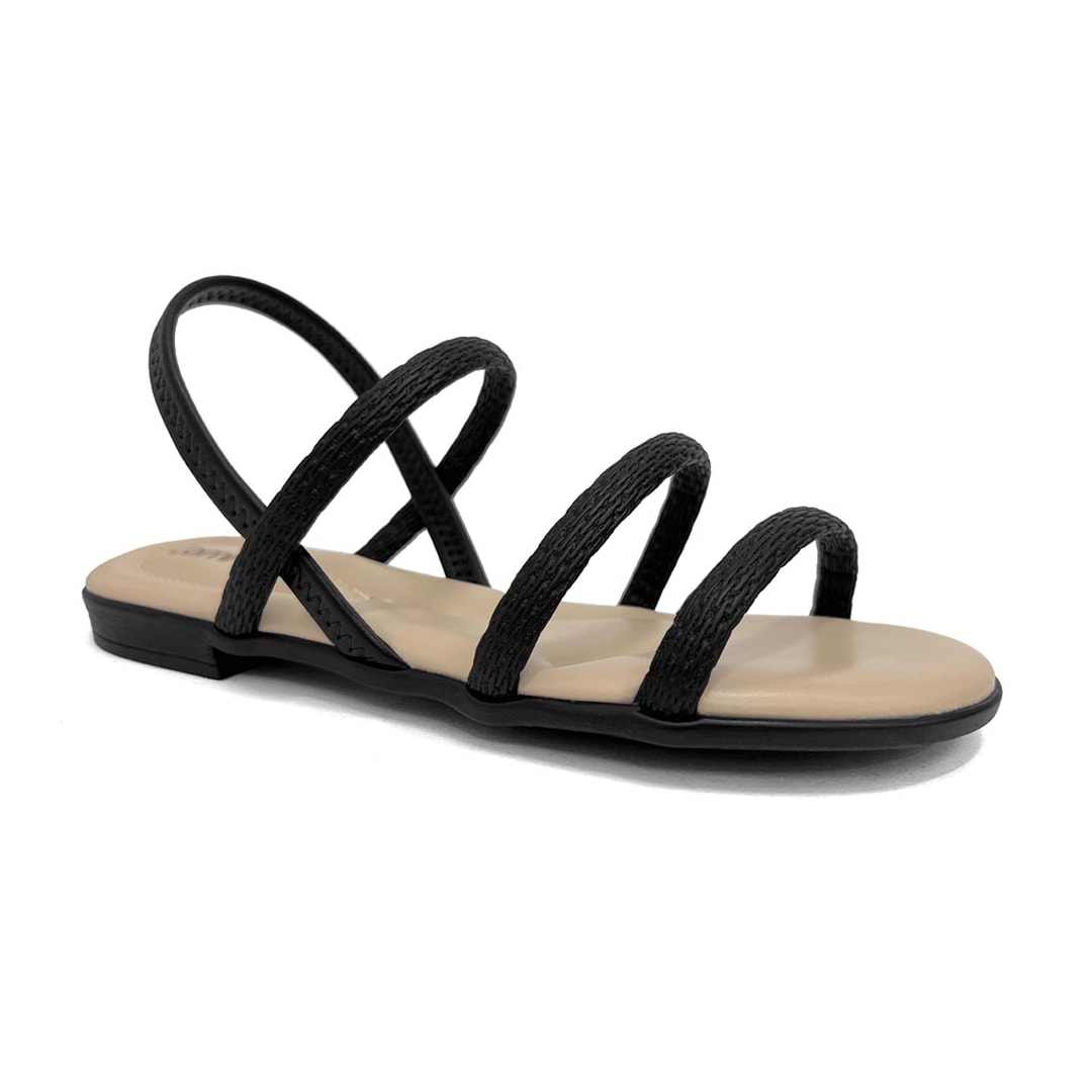 Sandália Comfortflex Rasteira 24-44401 Preto Sandália Comfortflex Rasteira 24-44401 Preto