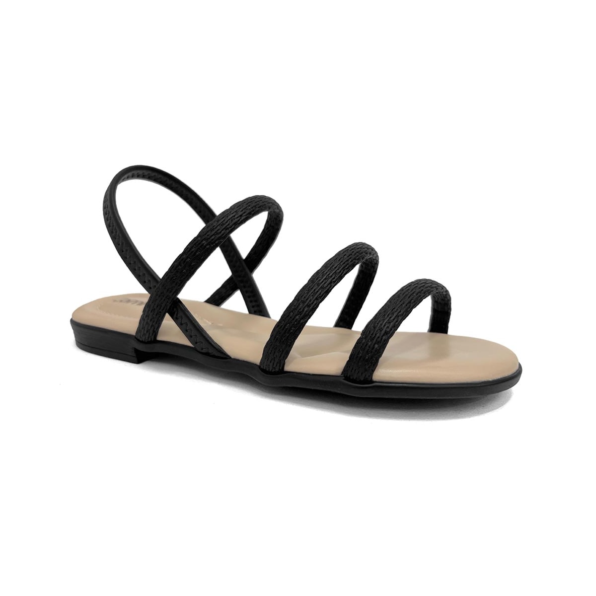 Sandália Comfortflex Rasteira 24-44401 Preto Sandália Comfortflex Rasteira 24-44401 Preto