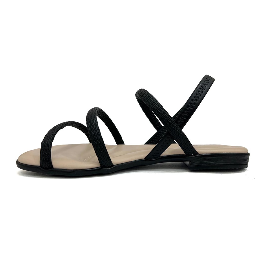 Sandália Comfortflex Rasteira 24-44401 Preto