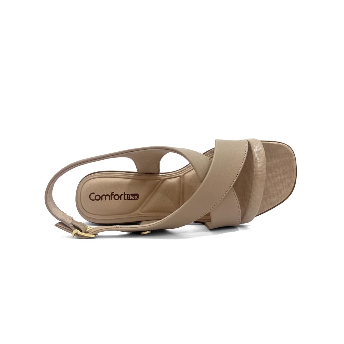Sandália Comfortflex Salto Baixo 25-61403 Mocca