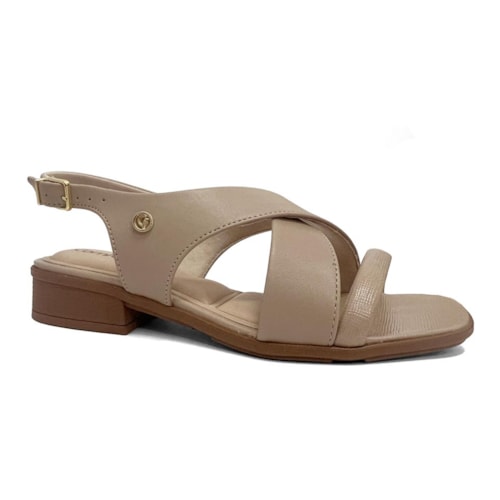 Sandália Comfortflex Salto Baixo 25-61403 Mocca