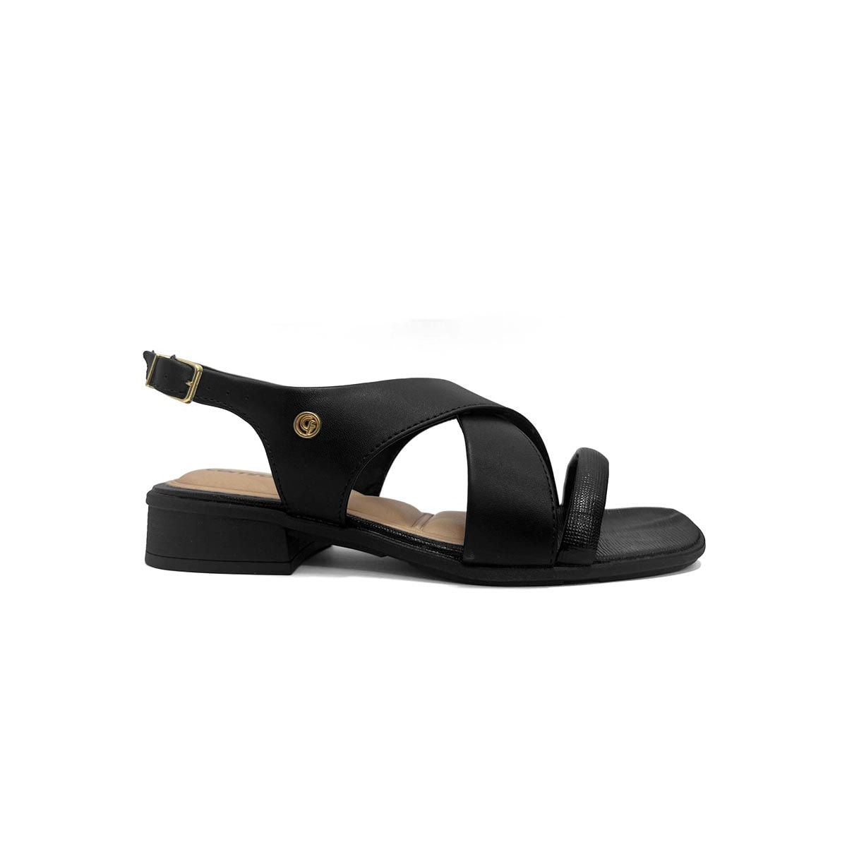 Sandália Comfortflex Salto Baixo 25-61403 Preto Sandália Comfortflex Salto Baixo 25-61403 Preto