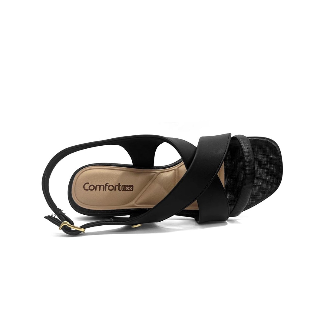 Sandália Comfortflex Salto Baixo 25-61403 Preto Sandália Comfortflex Salto Baixo 25-61403 Preto