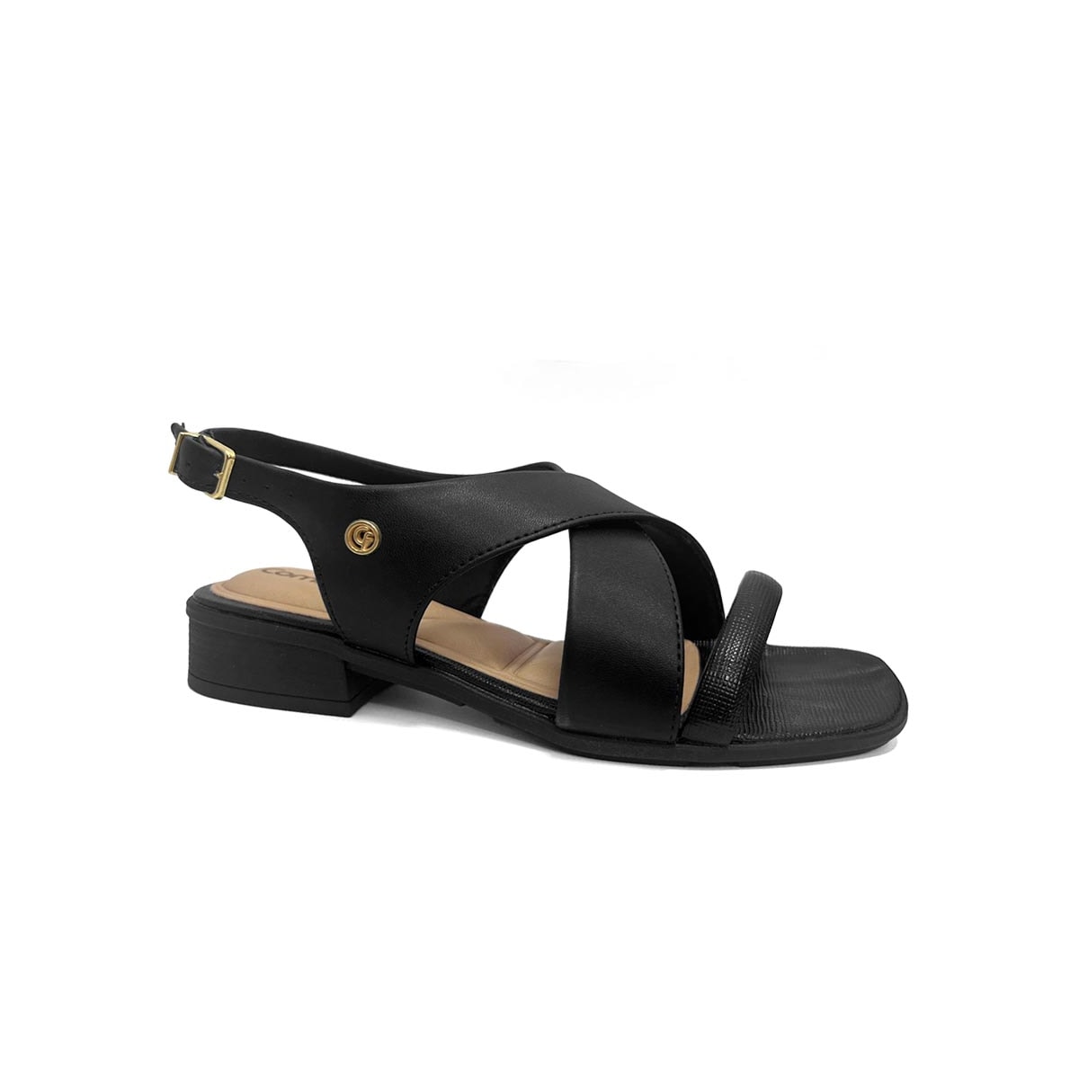 Sandália Comfortflex Salto Baixo 25-61403 Preto Sandália Comfortflex Salto Baixo 25-61403 Preto