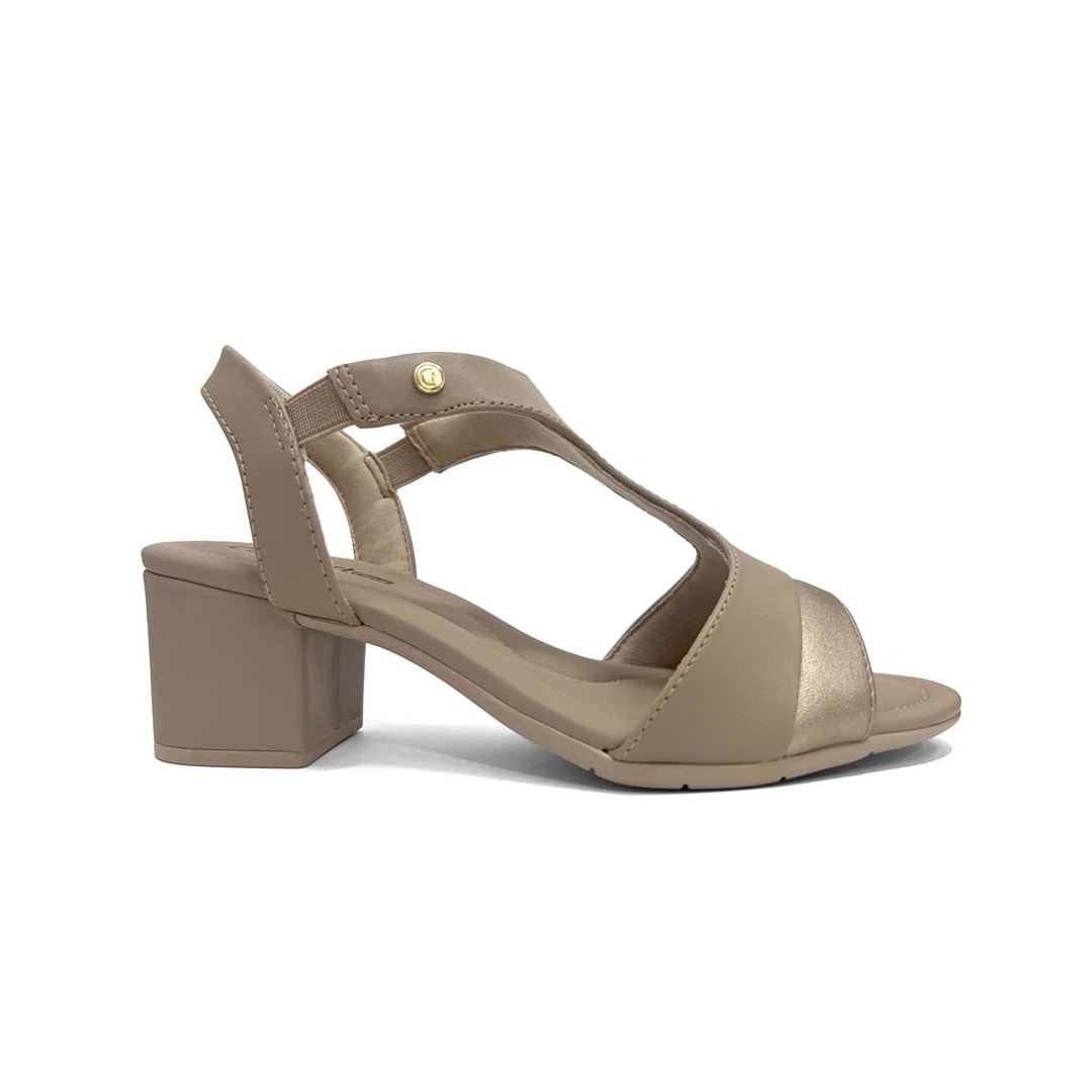 Sandália Comfortflex Salto Bloco 25-57406 Mocca
