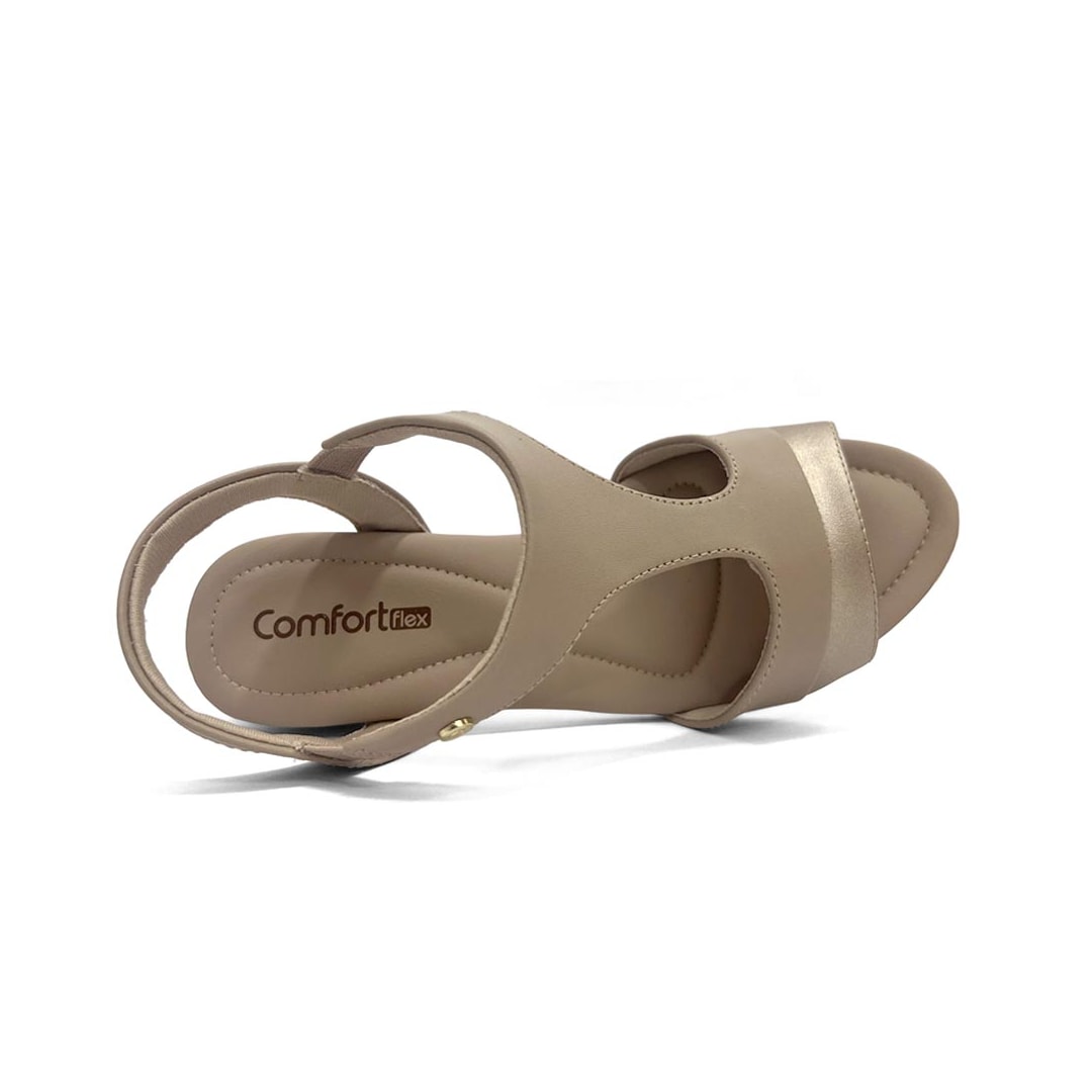 Sandália Comfortflex Salto Bloco 25-57406 Mocca