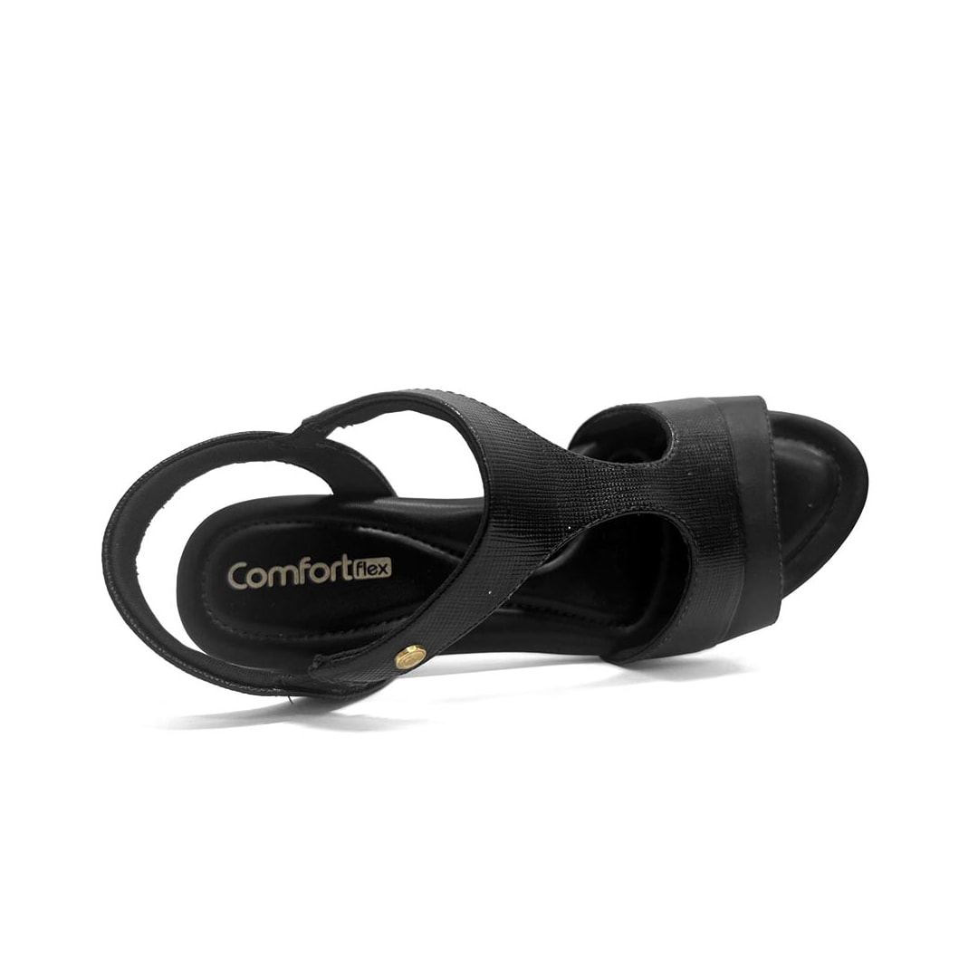 Sandália Comfortflex Salto Bloco 25-57406 Preto Sandália Comfortflex Salto Bloco 25-57406 Preto