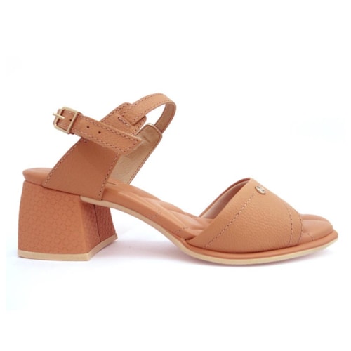 Detalhe - Sandália Comfortflex Salto Bloco Médio 22-71402 Avela