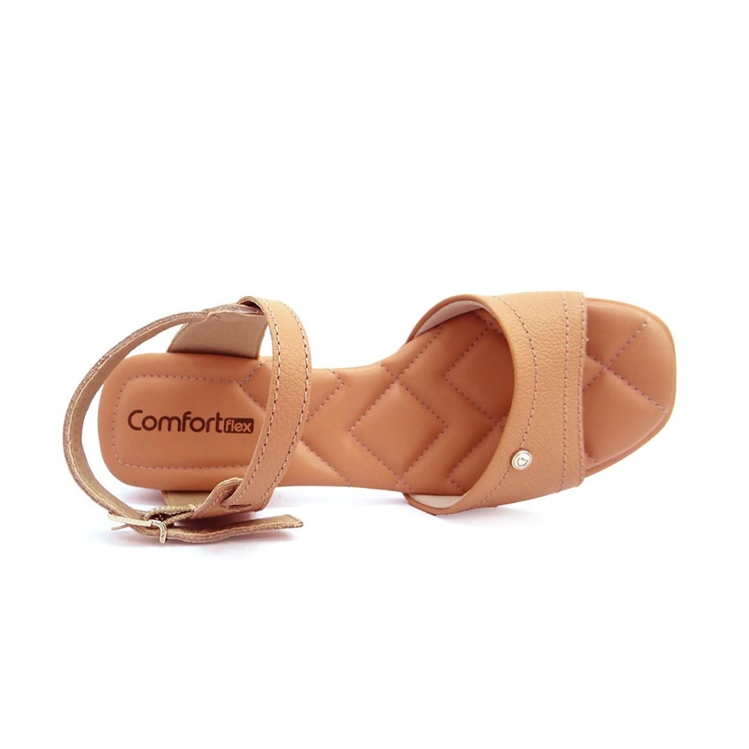 Sandália Comfortflex Salto Bloco Médio 22-71402 Avela