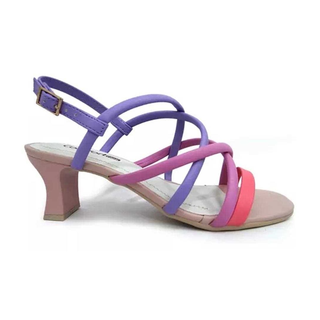 Sandália Comfortflex Salto Conforto 22-59402 Rosa/Lavanda/Orquide Sandália Comfortflex Salto Conforto 22-59402 Rosa/Lavanda/Orquide