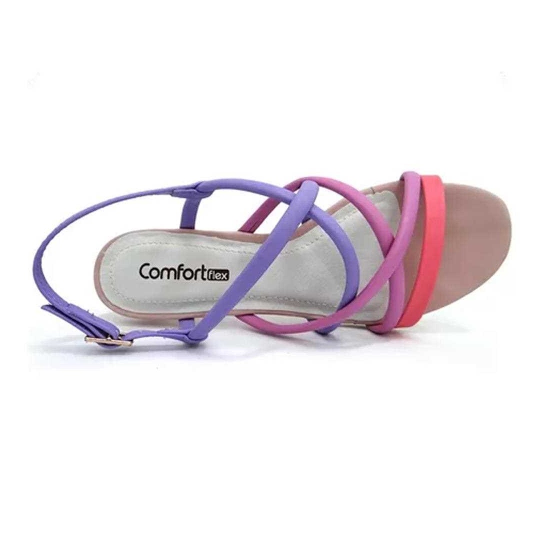 Sandália Comfortflex Salto Conforto 22-59402 Rosa/Lavanda/Orquide Sandália Comfortflex Salto Conforto 22-59402 Rosa/Lavanda/Orquide