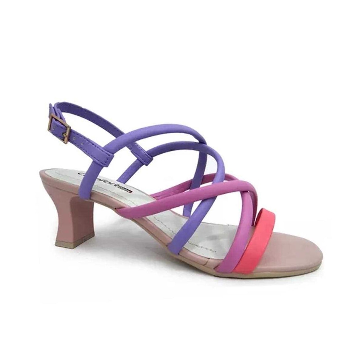 Sandália Comfortflex Salto Conforto 22-59402 Rosa/Lavanda/Orquide Sandália Comfortflex Salto Conforto 22-59402 Rosa/Lavanda/Orquide
