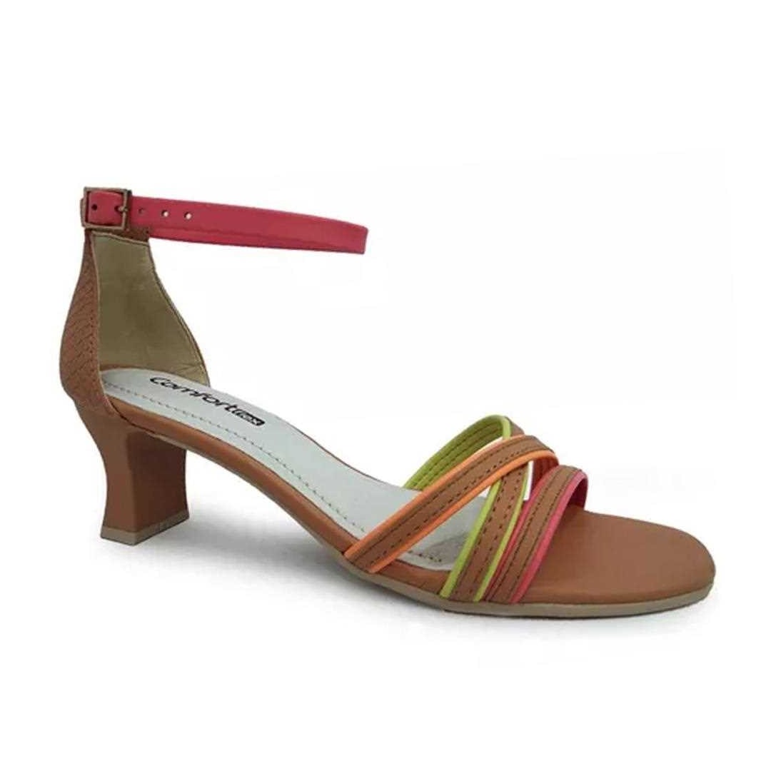 Sandália Comfortflex Salto Conforto 22-59404 Avela/Rosa
