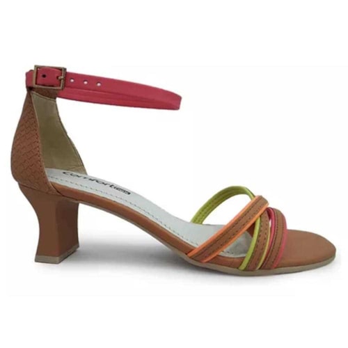 Detalhe - Sandália Comfortflex Salto Conforto 22-59404 Avela/Rosa