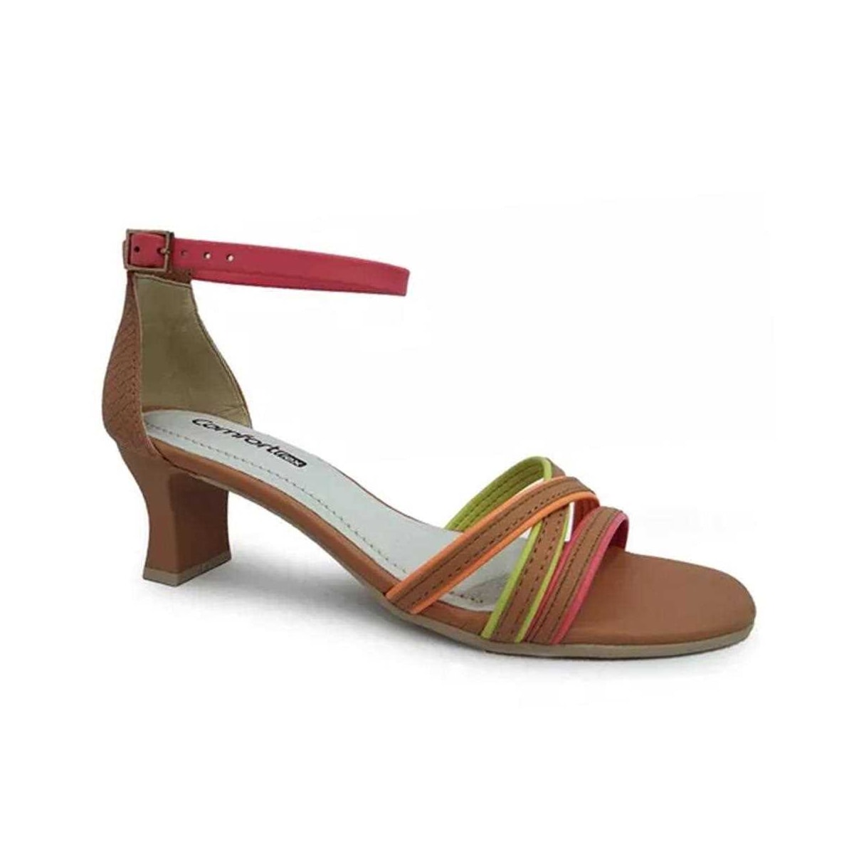 Sandália Comfortflex Salto Conforto 22-59404 Avela/Rosa Sandália Comfortflex Salto Conforto 22-59404 Avela/Rosa