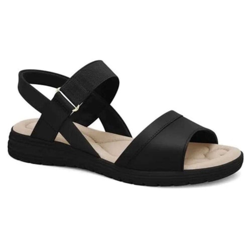 Detalhe - Sandália Comfortflex Snake 24-51326 Preto
