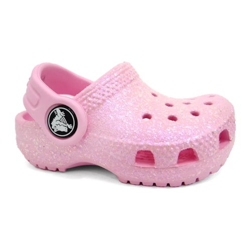 Sandália Crocs Classic Glitter Clog 206992 Flamingo