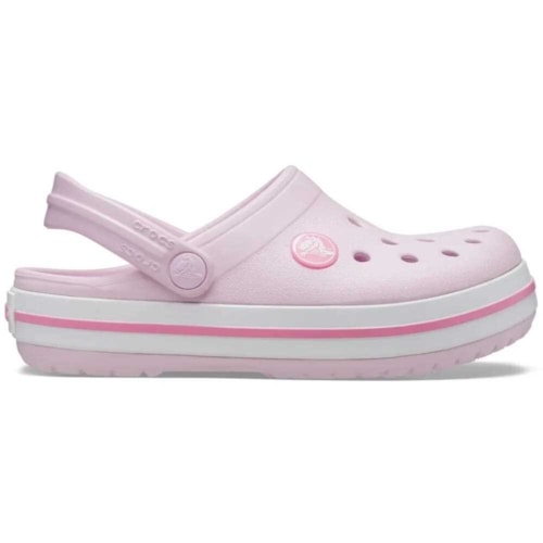 Detalhe - Sandália Crocs Crocband Clog Infantil X20700 Ballerina Pink