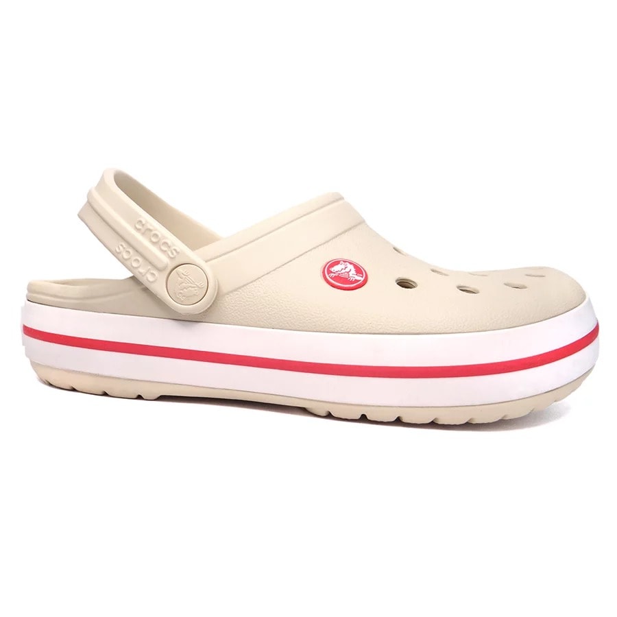 Sandália Crocs Crocband Clog Juvenil X11016 Stucco/Melon Sandália Crocs Crocband Clog Juvenil X11016 Stucco/Melon