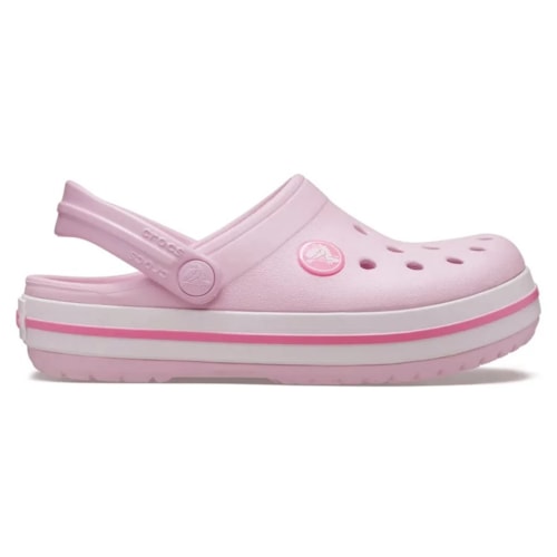 Detalhe - Sandália Crocs Crocband Clog Juvenil X20700 Ballerina Pink