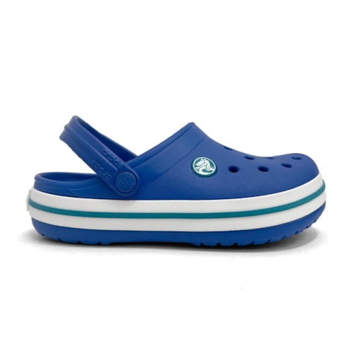 Detalhe - Sandália Crocs Crocband Clog Juvenil X20700 Blue Bolt