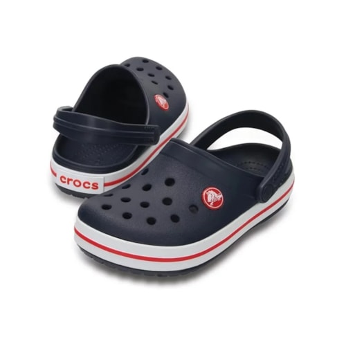 Detalhe - Sandália Crocs Crocband Clog Juvenil X20700 Navy