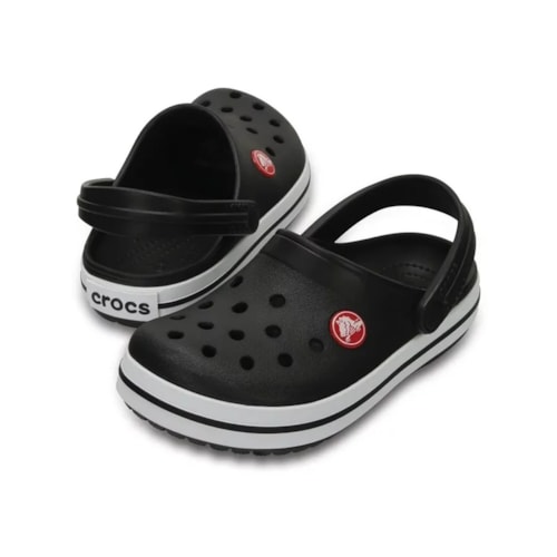 Detalhe - Sandália Crocs Crocband Clog Juvenil X20700 Preto