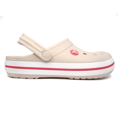 Detalhe - Sandália Crocs Crocband Clog X11016 Stucco/Melon