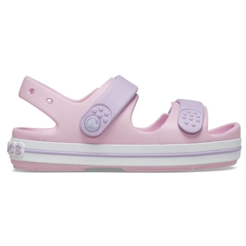 Detalhe - Sandália Crocs Infantil Crocband Cruise t 209424-1 Ballerina