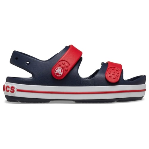 Detalhe - Sandália Crocs Infantil Crocband Cruiser 209424 O30020 Navy