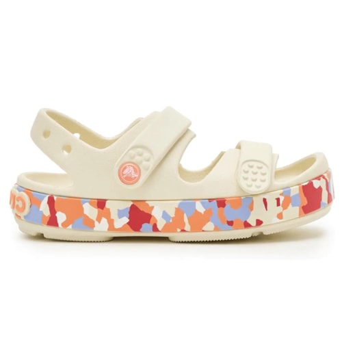 Detalhe - Sandália Crocs Infantil Crocband Cruiser T 212527-2Mk White