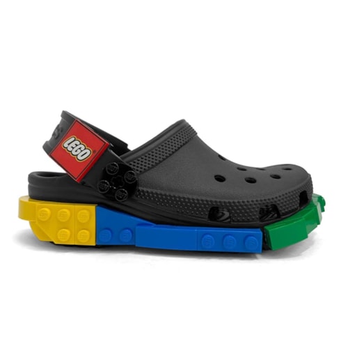 Detalhe - Sandália Crocs Infantil Lego® 4Lw System Clog K 211874 Black