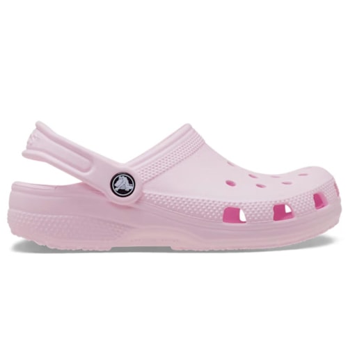 Detalhe - Sandália Crocs Juvenil Classic Clog 206991 Pink Milk