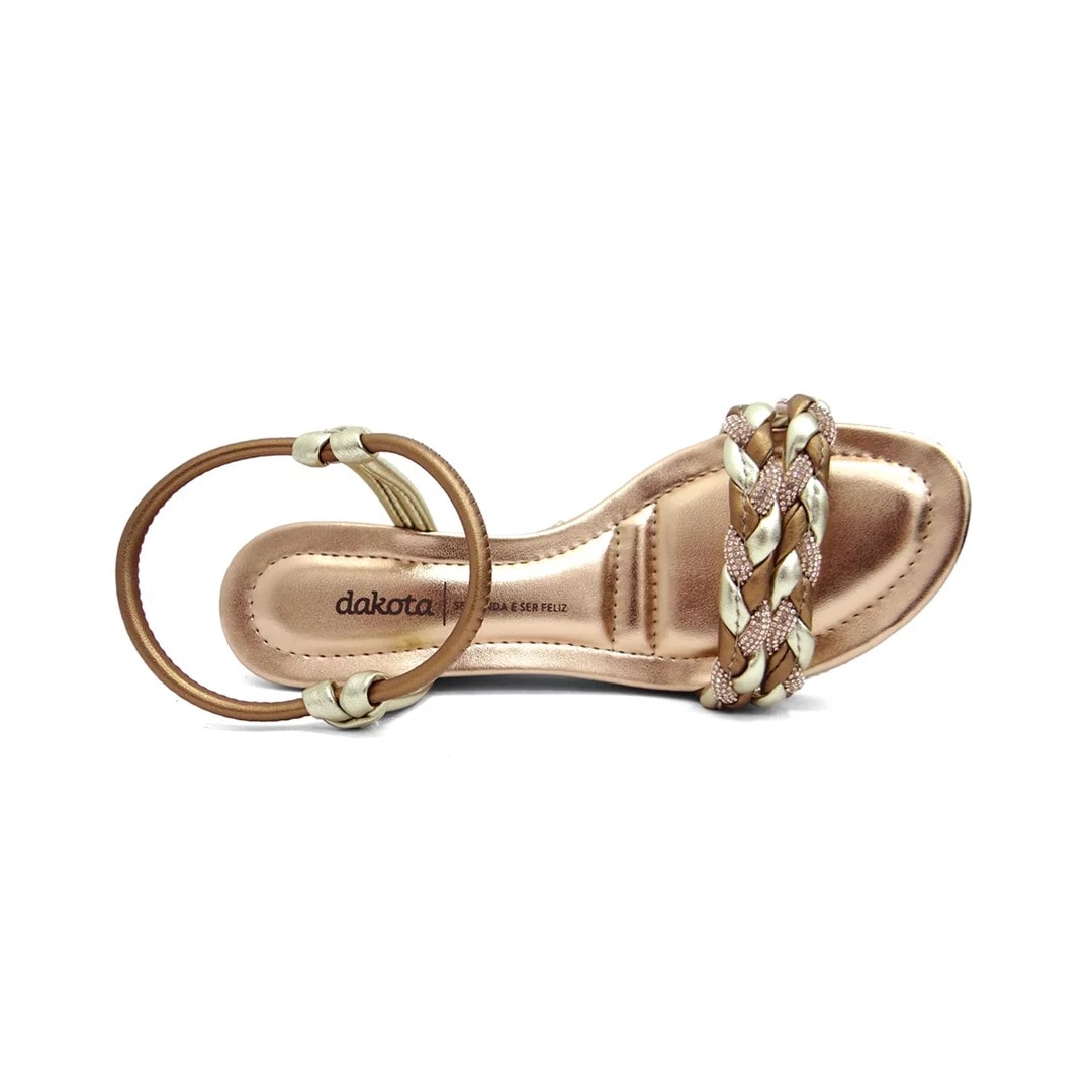 Sandália Dakota Anabela Y6001 Metal Bronze