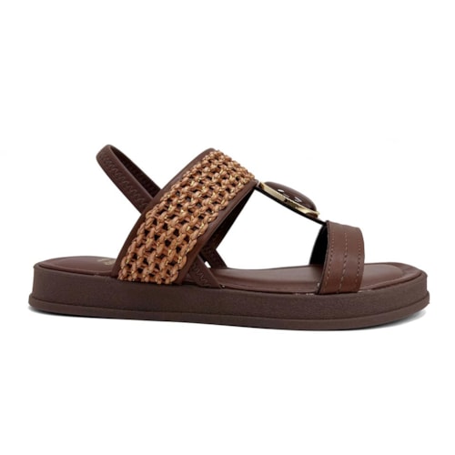 Detalhe - Sandália Dakota Papete Flatform Y9711 Cafe