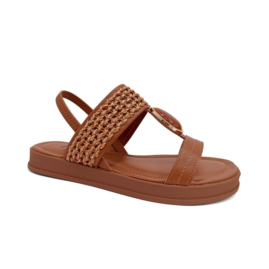 Sandália Dakota Papete Flatform Y9711 Caramelo