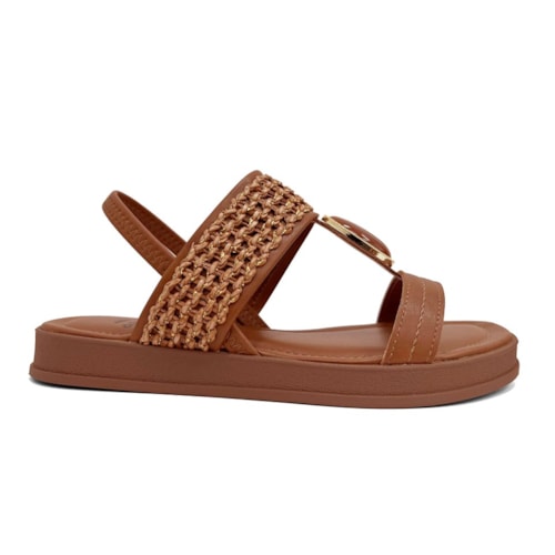 Detalhe - Sandália Dakota Papete Flatform Y9711 Caramelo