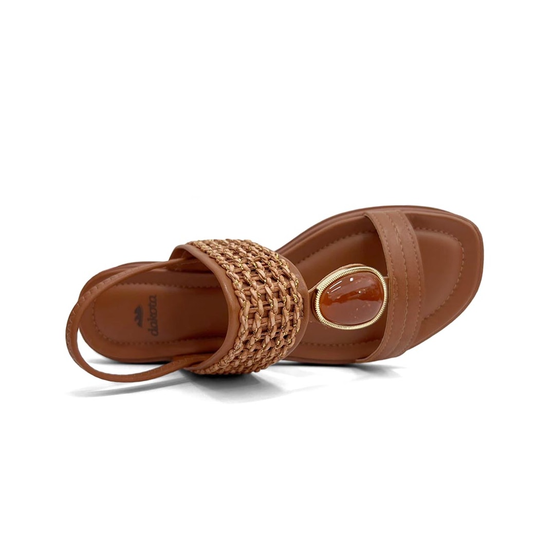 Sandália Dakota Papete Flatform Y9711 Caramelo