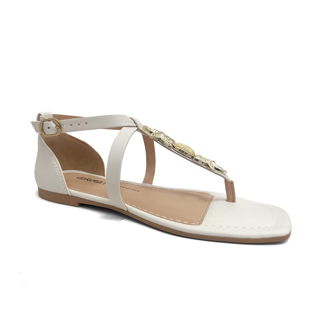 Sandália Dakota Rasteira De Dedo Y9617 White Sandália Dakota Rasteira De Dedo Y9617 White
