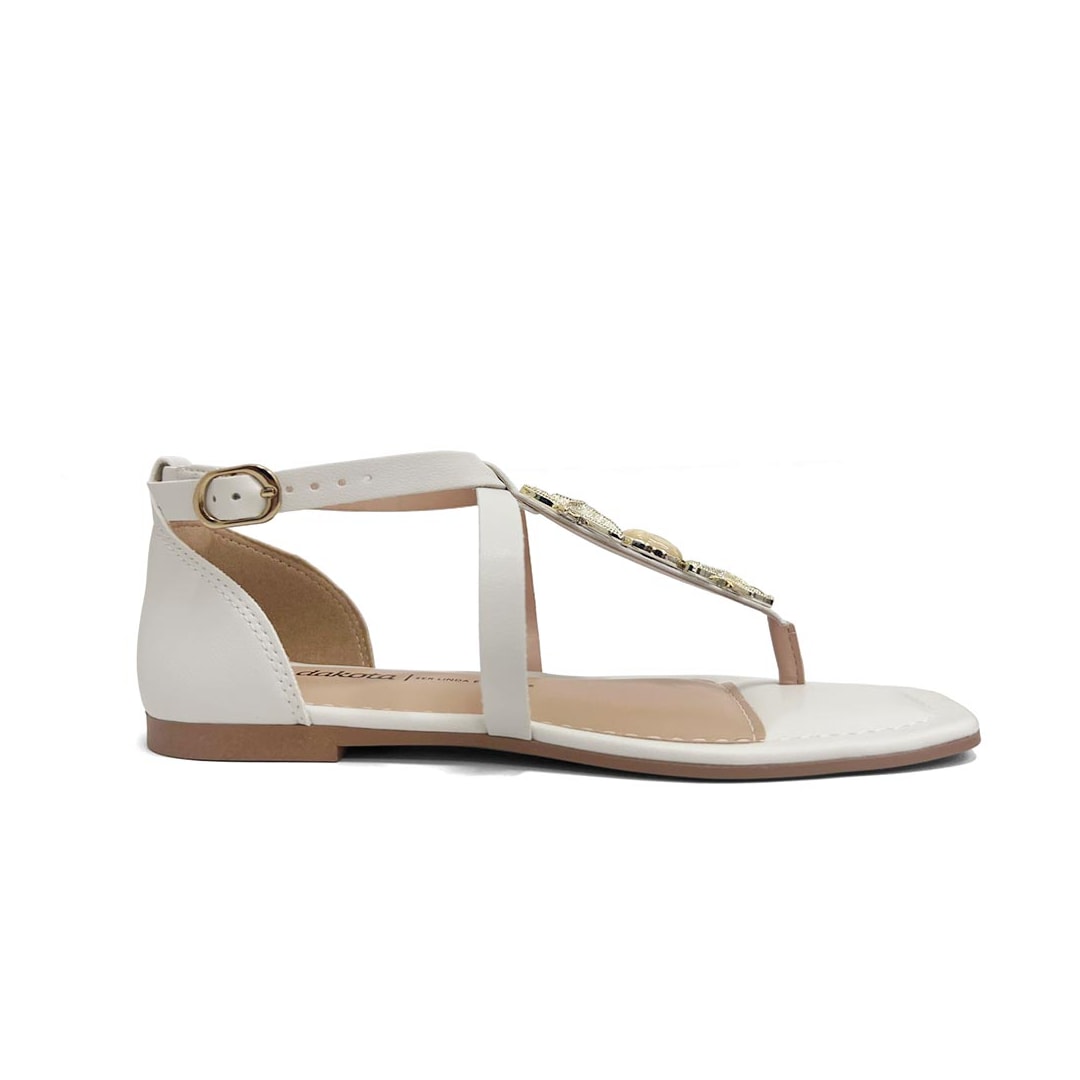Sandália Dakota Rasteira De Dedo Y9617 White Sandália Dakota Rasteira De Dedo Y9617 White