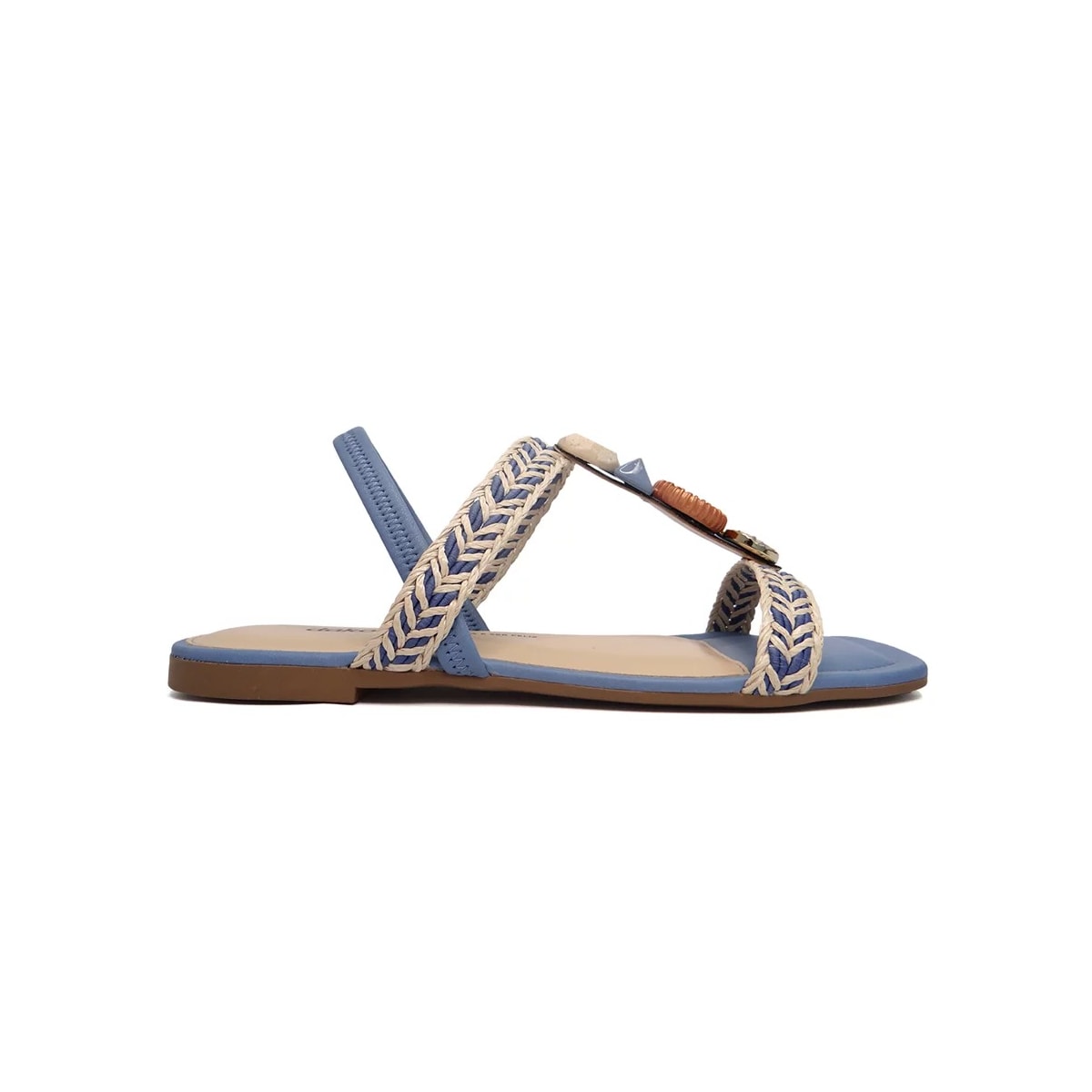 Sandália Dakota Rasteira Feminina Y6791 Anil/Juta Sandália Dakota Rasteira Feminina Y6791 Anil/Juta