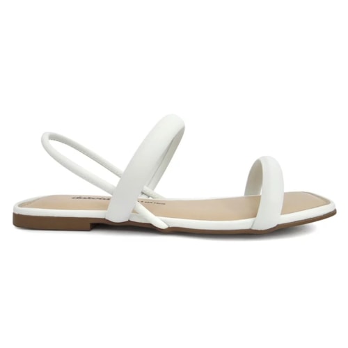 Sandalia Dakota Rasteira Feminina Z9442 White